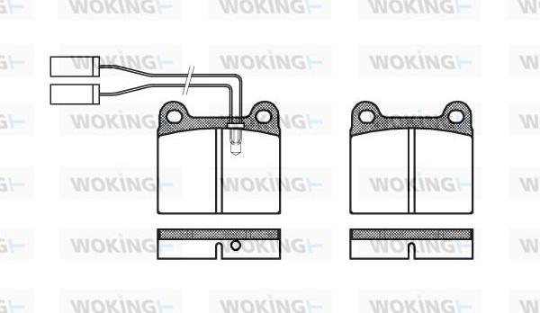 Woking P1063.01 - Kit pastiglie freno, Freno a disco autozon.pro