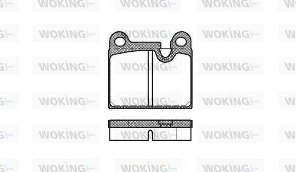 Woking P1063.80 - Kit pastiglie freno, Freno a disco autozon.pro