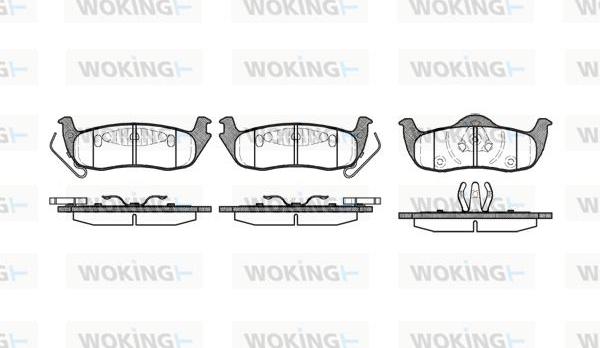 Woking P10063.10 - Kit pastiglie freno, Freno a disco autozon.pro