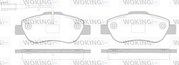 Woking P10003.02 - Kit pastiglie freno, Freno a disco autozon.pro