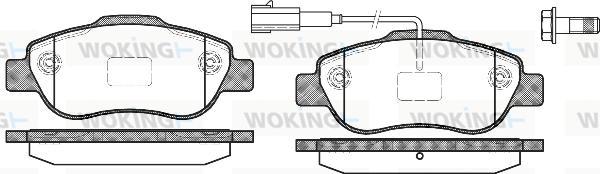 Woking P10003.11 - Kit pastiglie freno, Freno a disco autozon.pro