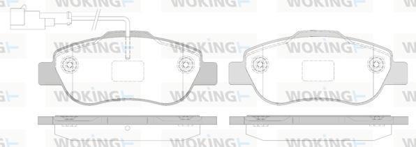 Woking P10003.12 - Kit pastiglie freno, Freno a disco autozon.pro