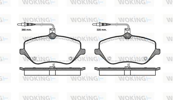 Woking P10013.04 - Kit pastiglie freno, Freno a disco autozon.pro