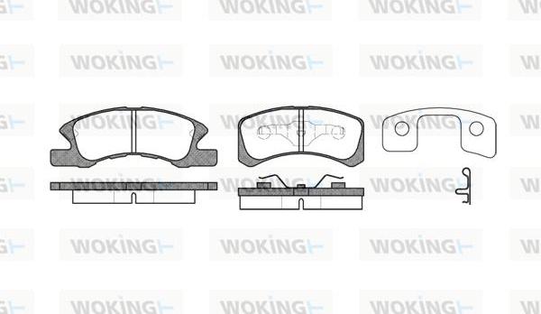 Woking P10113.02 - Kit pastiglie freno, Freno a disco autozon.pro