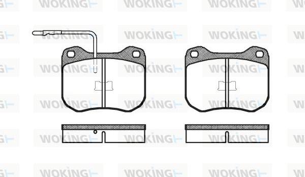 Woking P1013.02 - Kit pastiglie freno, Freno a disco autozon.pro