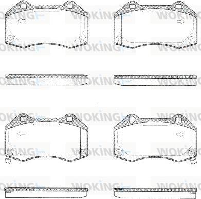 Woking P10133.02 - Kit pastiglie freno, Freno a disco autozon.pro