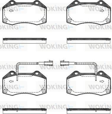 Woking P10133.10 - Kit pastiglie freno, Freno a disco autozon.pro