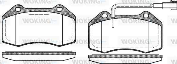 Woking P10133.12 - Kit pastiglie freno, Freno a disco autozon.pro