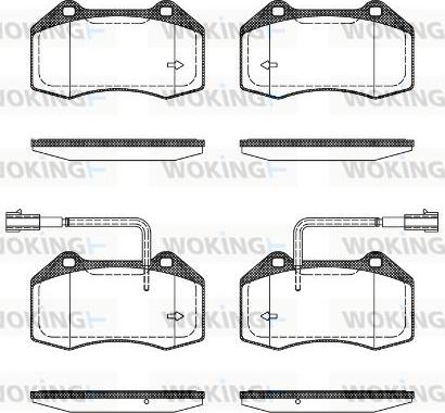 Woking P10133.22 - Kit pastiglie freno, Freno a disco autozon.pro