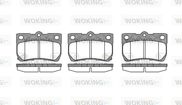 Woking P10813.02 - Kit pastiglie freno, Freno a disco autozon.pro