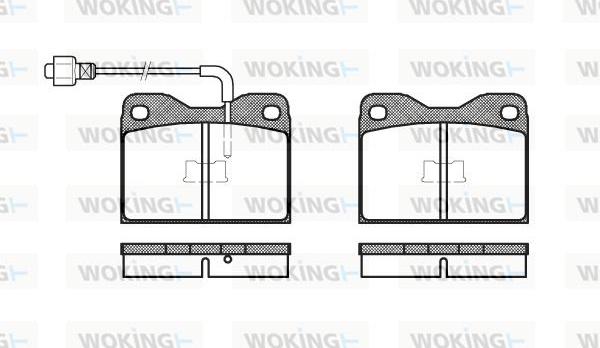 Woking P1083.02 - Kit pastiglie freno, Freno a disco autozon.pro