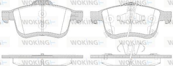 Woking P10833.42 - Kit pastiglie freno, Freno a disco autozon.pro