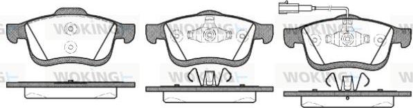 Woking P10833.01 - Kit pastiglie freno, Freno a disco autozon.pro