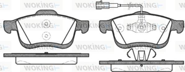 Woking P10833.22 - Kit pastiglie freno, Freno a disco autozon.pro