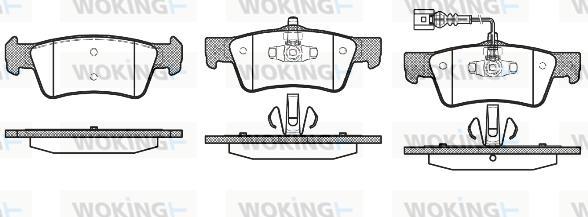 Woking P10873.01 - Kit pastiglie freno, Freno a disco autozon.pro