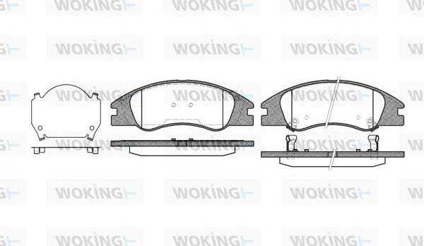 Woking P10343.02 - Kit pastiglie freno, Freno a disco autozon.pro