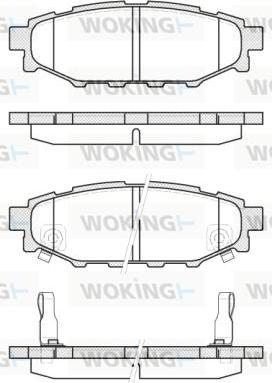 Woking P10363.12 - Kit pastiglie freno, Freno a disco autozon.pro