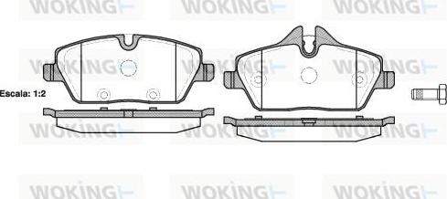 Woking P10313.10 - Kit pastiglie freno, Freno a disco autozon.pro