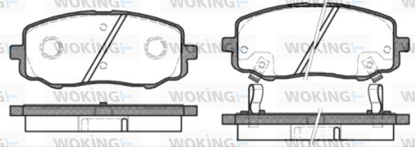 Woking P10333.12 - Kit pastiglie freno, Freno a disco autozon.pro