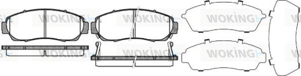 Woking P10713.12 - Kit pastiglie freno, Freno a disco autozon.pro