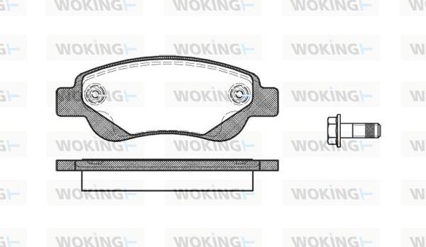 Woking P10773.00 - Kit pastiglie freno, Freno a disco autozon.pro