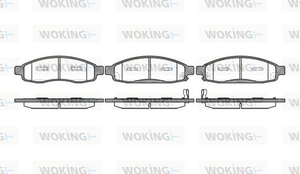 Woking P11943.12 - Kit pastiglie freno, Freno a disco autozon.pro