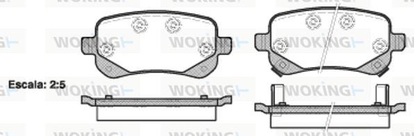 Woking P11953.02 - Kit pastiglie freno, Freno a disco autozon.pro