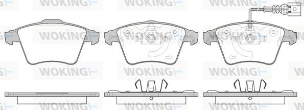 Woking P11453.11 - Kit pastiglie freno, Freno a disco autozon.pro