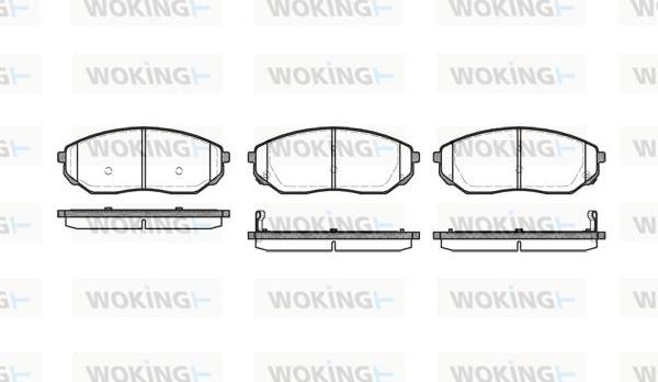 Woking P11413.02 - Kit pastiglie freno, Freno a disco autozon.pro