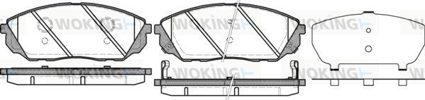 Woking P11413.12 - Kit pastiglie freno, Freno a disco autozon.pro