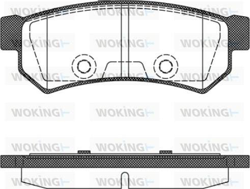 Woking P11483.10 - Kit pastiglie freno, Freno a disco autozon.pro