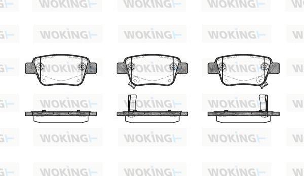 Woking P11473.02 - Kit pastiglie freno, Freno a disco autozon.pro