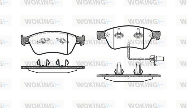 Woking P11563.02 - Kit pastiglie freno, Freno a disco autozon.pro