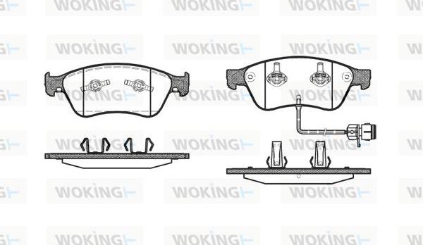 Woking P11563.12 - Kit pastiglie freno, Freno a disco autozon.pro