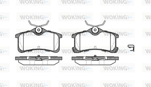 Woking P11503.02 - Kit pastiglie freno, Freno a disco autozon.pro