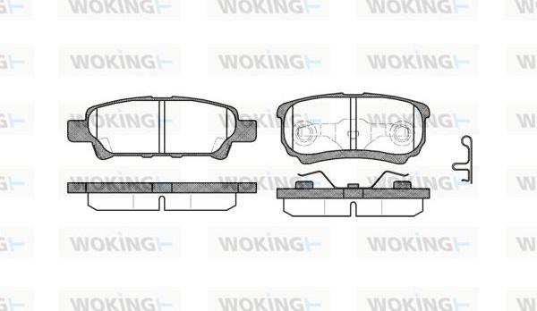 Woking P11513.02 - Kit pastiglie freno, Freno a disco autozon.pro