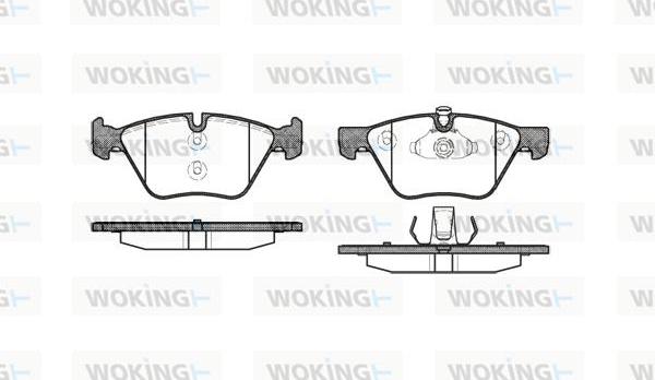 Woking P11523.00 - Kit pastiglie freno, Freno a disco autozon.pro