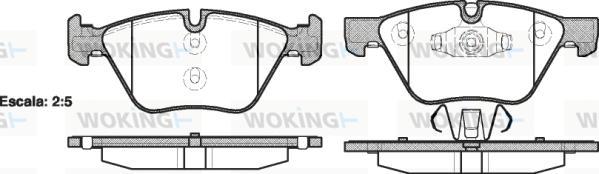 Woking P11523.10 - Kit pastiglie freno, Freno a disco autozon.pro