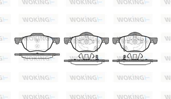 Woking P11683.02 - Kit pastiglie freno, Freno a disco autozon.pro