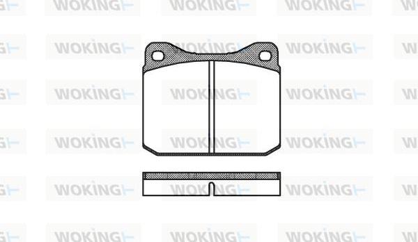 Woking P1103.10 - Kit pastiglie freno, Freno a disco autozon.pro