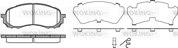 Woking P11813.11 - Kit pastiglie freno, Freno a disco autozon.pro