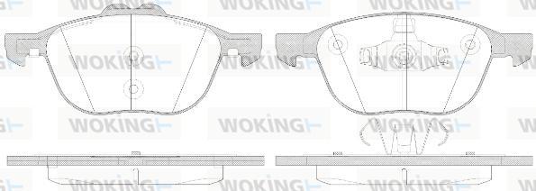 Woking P11823.50 - Kit pastiglie freno, Freno a disco autozon.pro