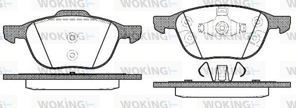 Woking P11823.30 - Kit pastiglie freno, Freno a disco autozon.pro