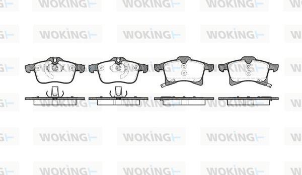 Woking P11363.02 - Kit pastiglie freno, Freno a disco autozon.pro