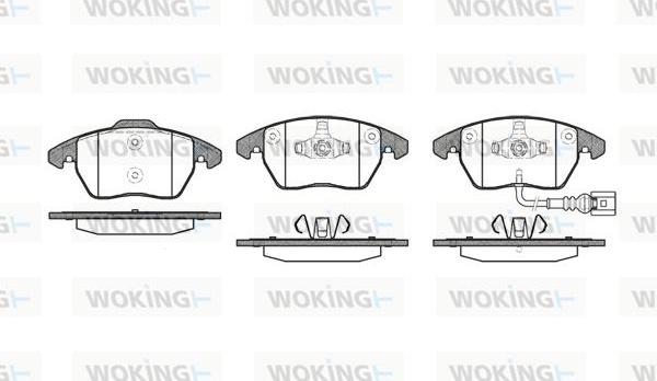 Woking P11303.01 - Kit pastiglie freno, Freno a disco autozon.pro