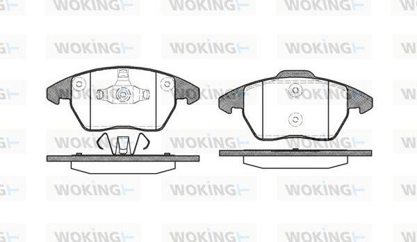 Woking P11303.10 - Kit pastiglie freno, Freno a disco autozon.pro