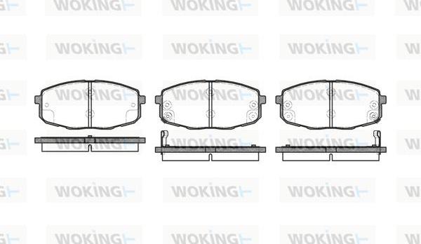 Woking P11383.02 - Kit pastiglie freno, Freno a disco autozon.pro