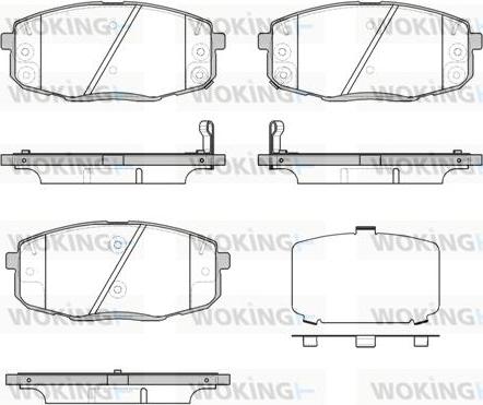 Woking P11383.12 - Kit pastiglie freno, Freno a disco autozon.pro