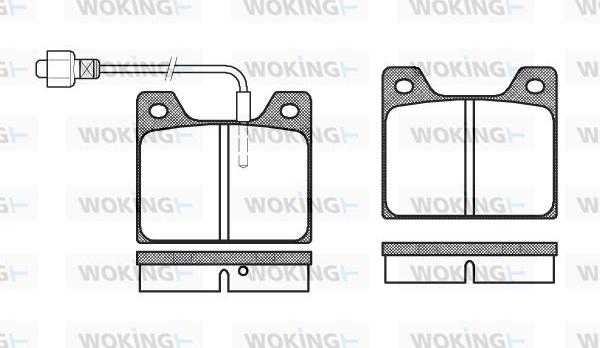 Woking P1133.02 - Kit pastiglie freno, Freno a disco autozon.pro