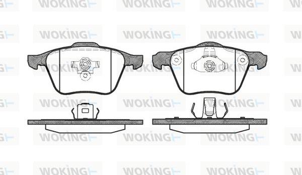 Woking P11703.00 - Kit pastiglie freno, Freno a disco autozon.pro